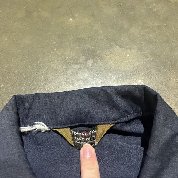 Vintage 70s Towncraft Navy Boxy Light Bomber Jacket - Picture 4 of 4